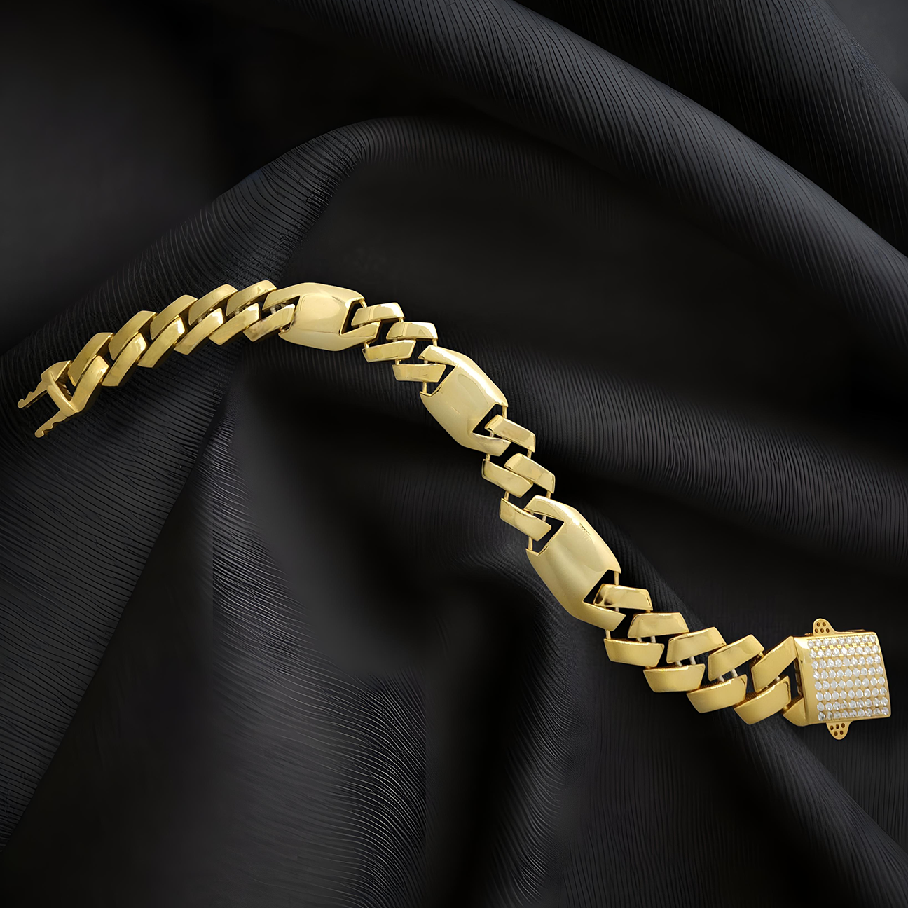 Royal Bracelet for Men & Women - Gold Color with zircon stones